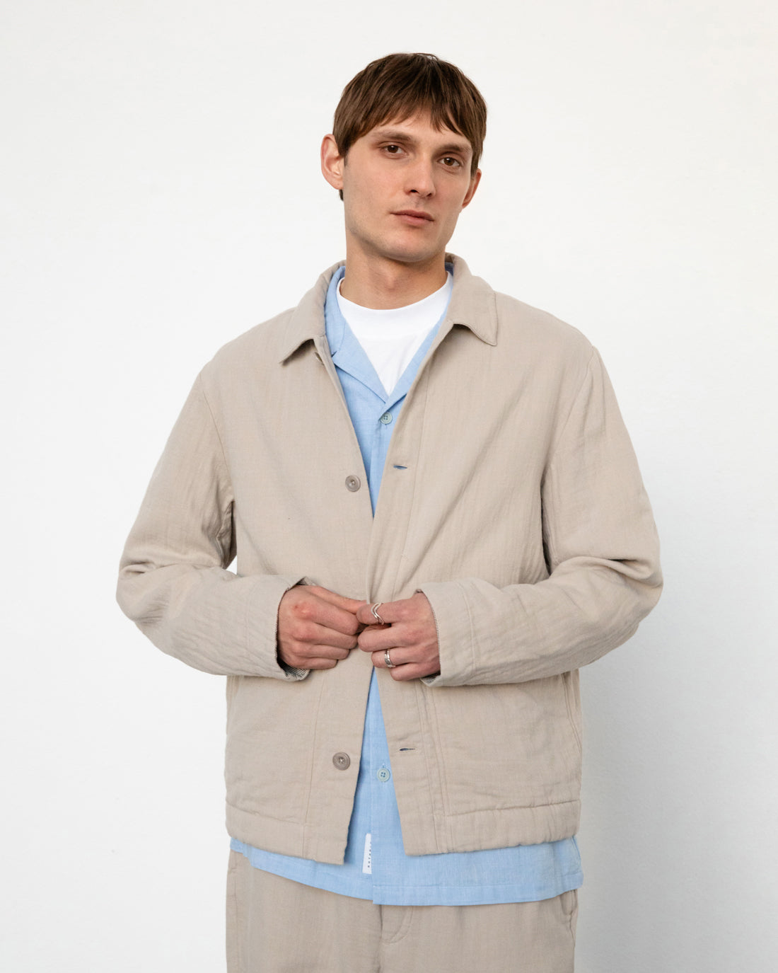 Leichte Jacke Bio Baumwolle - Sand