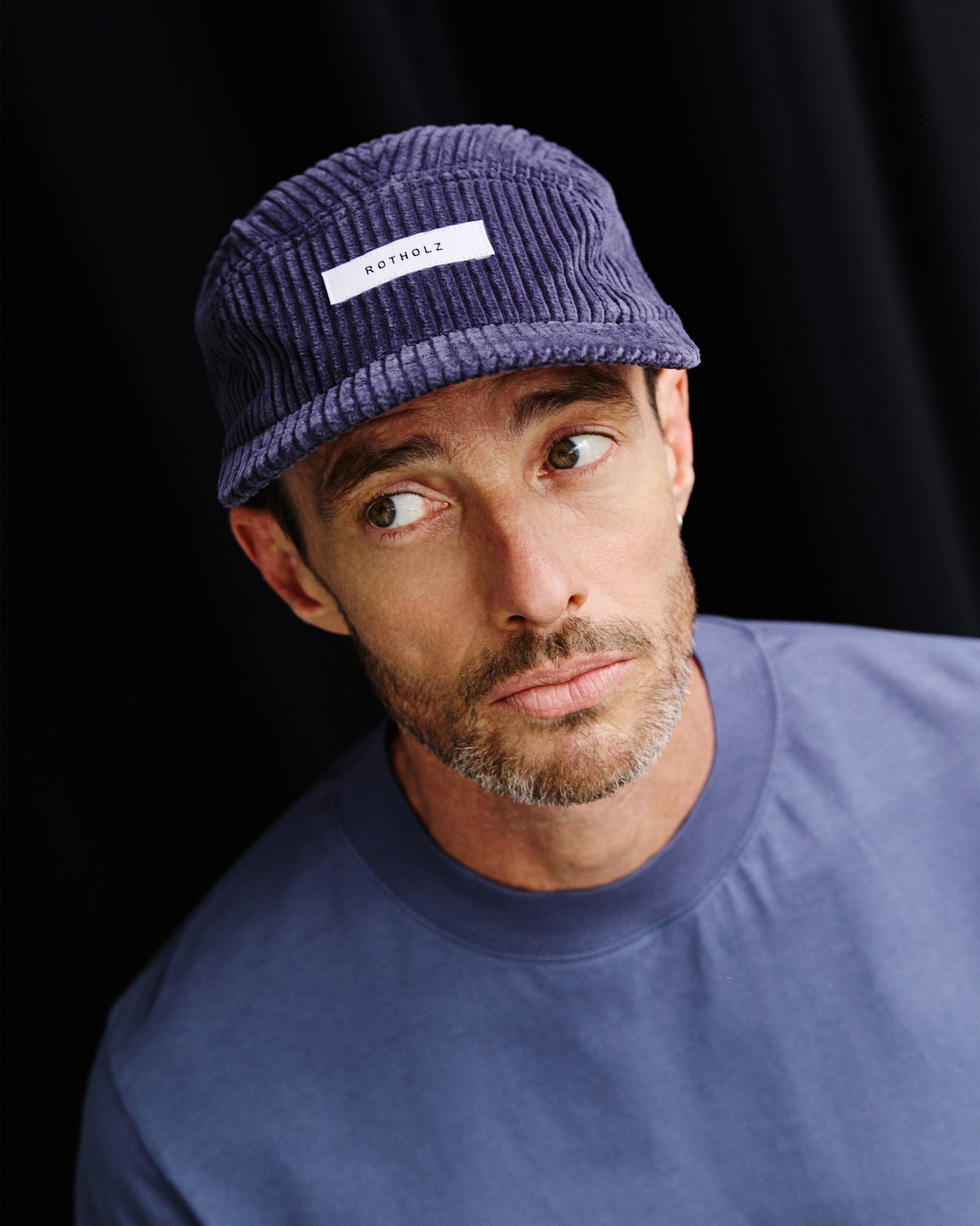 Cord 5-Panel Cap Bio Baumwolle - Blau