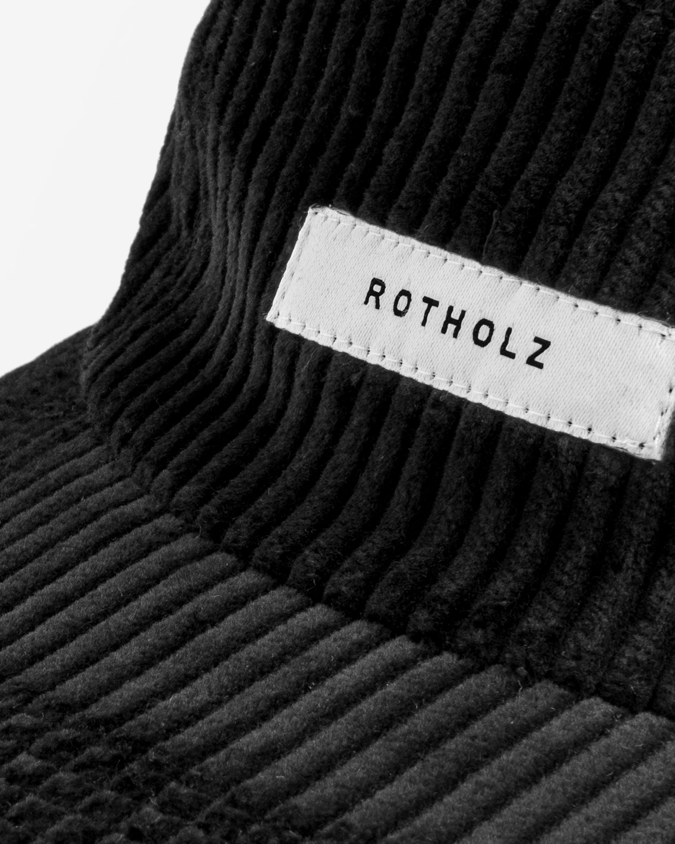 Cord 5-Panel Cap Bio Baumwolle - Schwarz