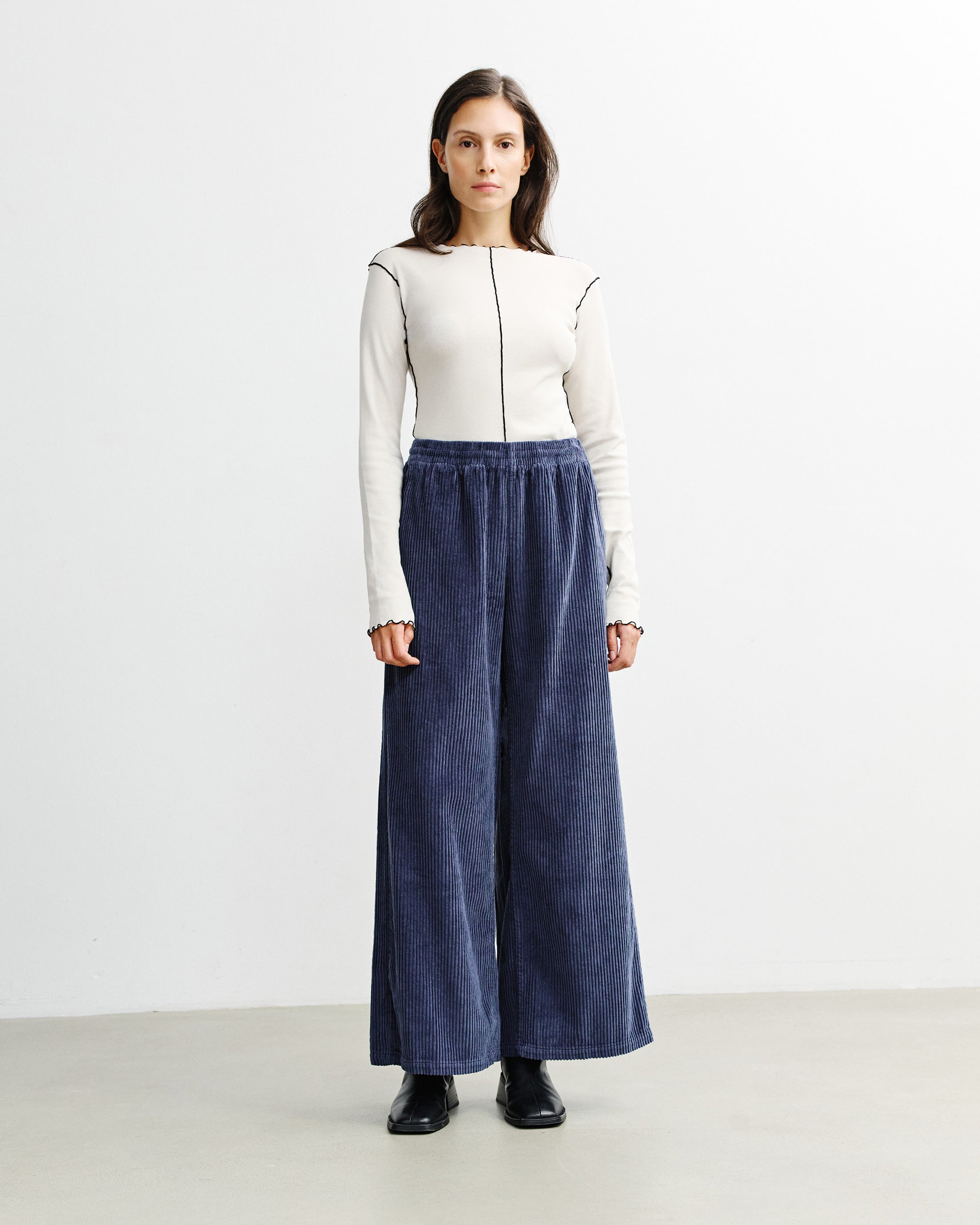 Cord Schlaghose Bio Baumwolle - Blau