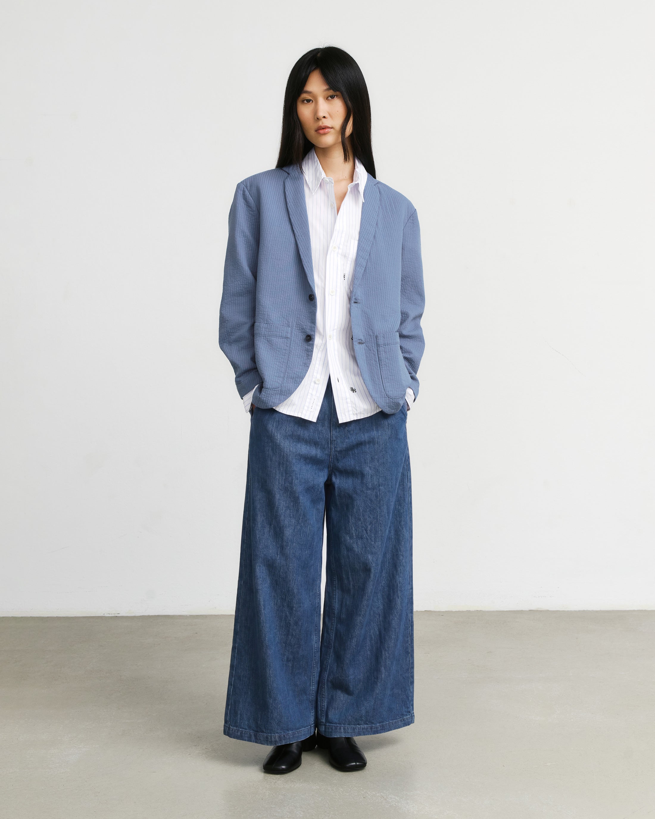 Denim Schlaghose recycelte Baumwolle – Blau