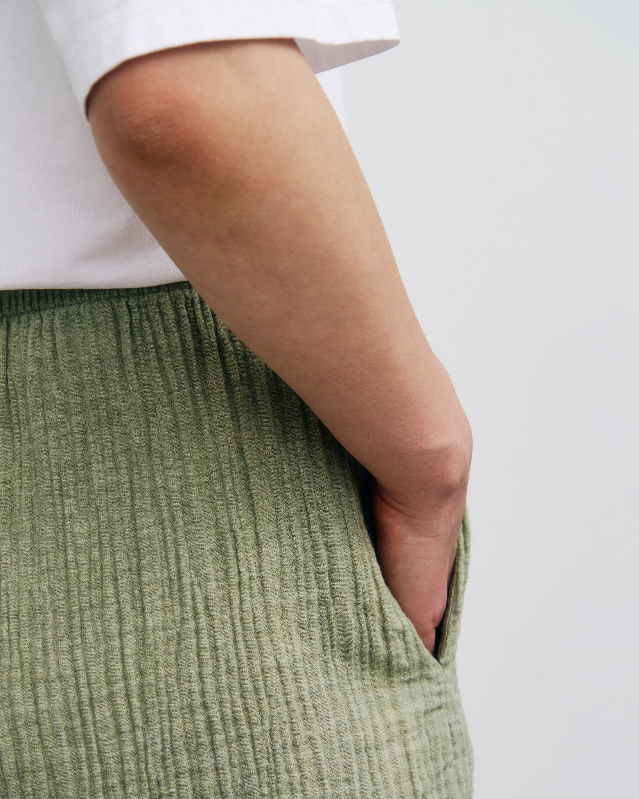 Musselin Shorts Bio Baumwolle - Grün