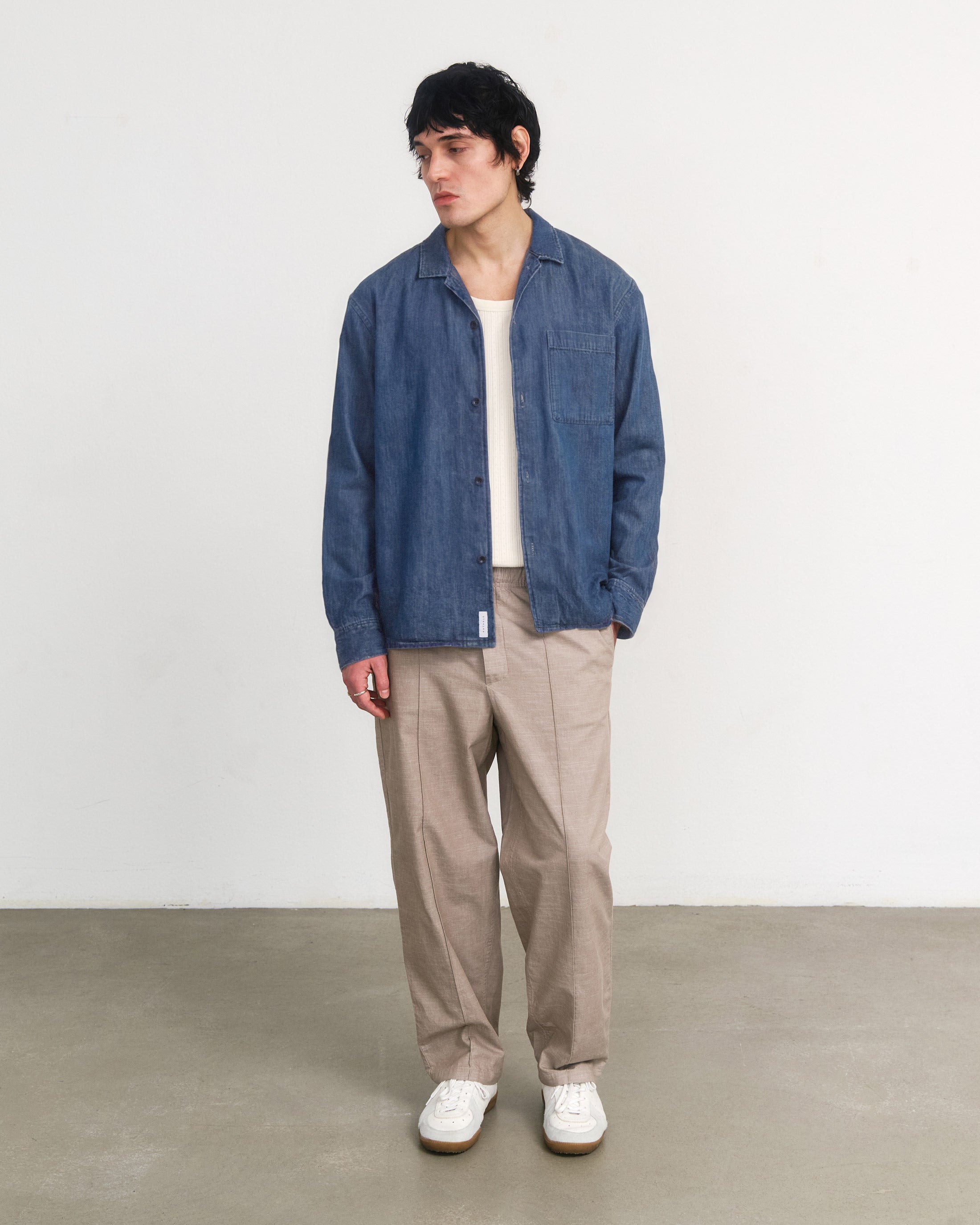 Oversized Leisure Hemd Biobaumwolle - Blau