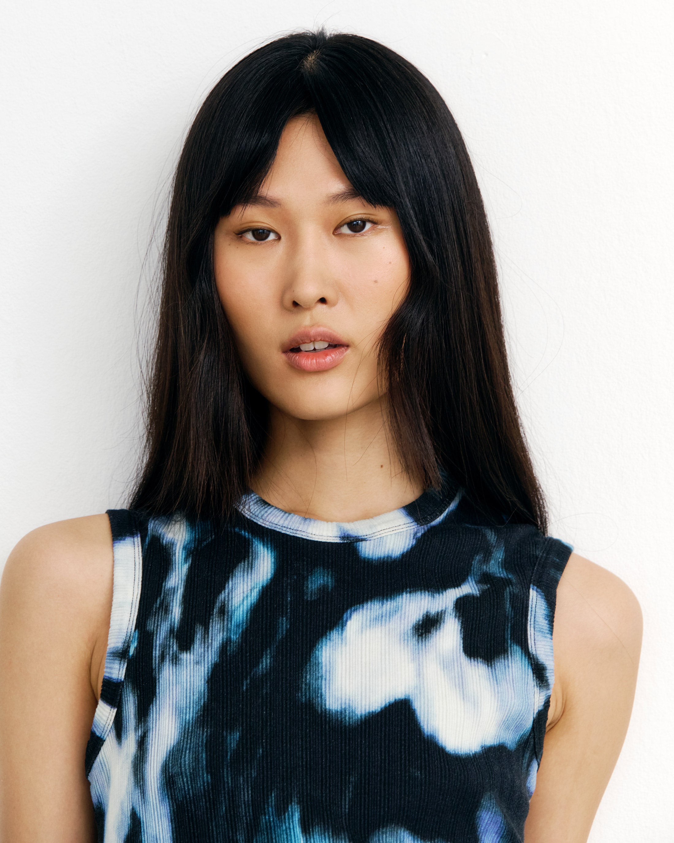 Geripptes Top Bio Baumwolle - Tie Dye