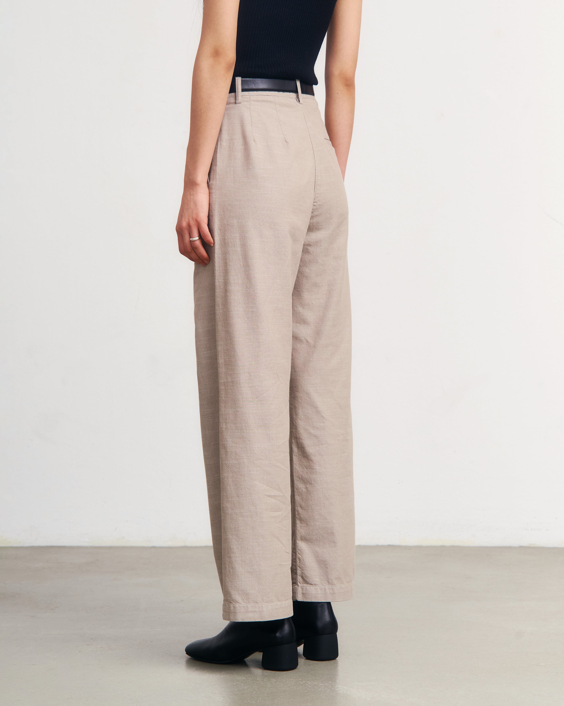 High Waist Hose Bio Baumwolle - Sand