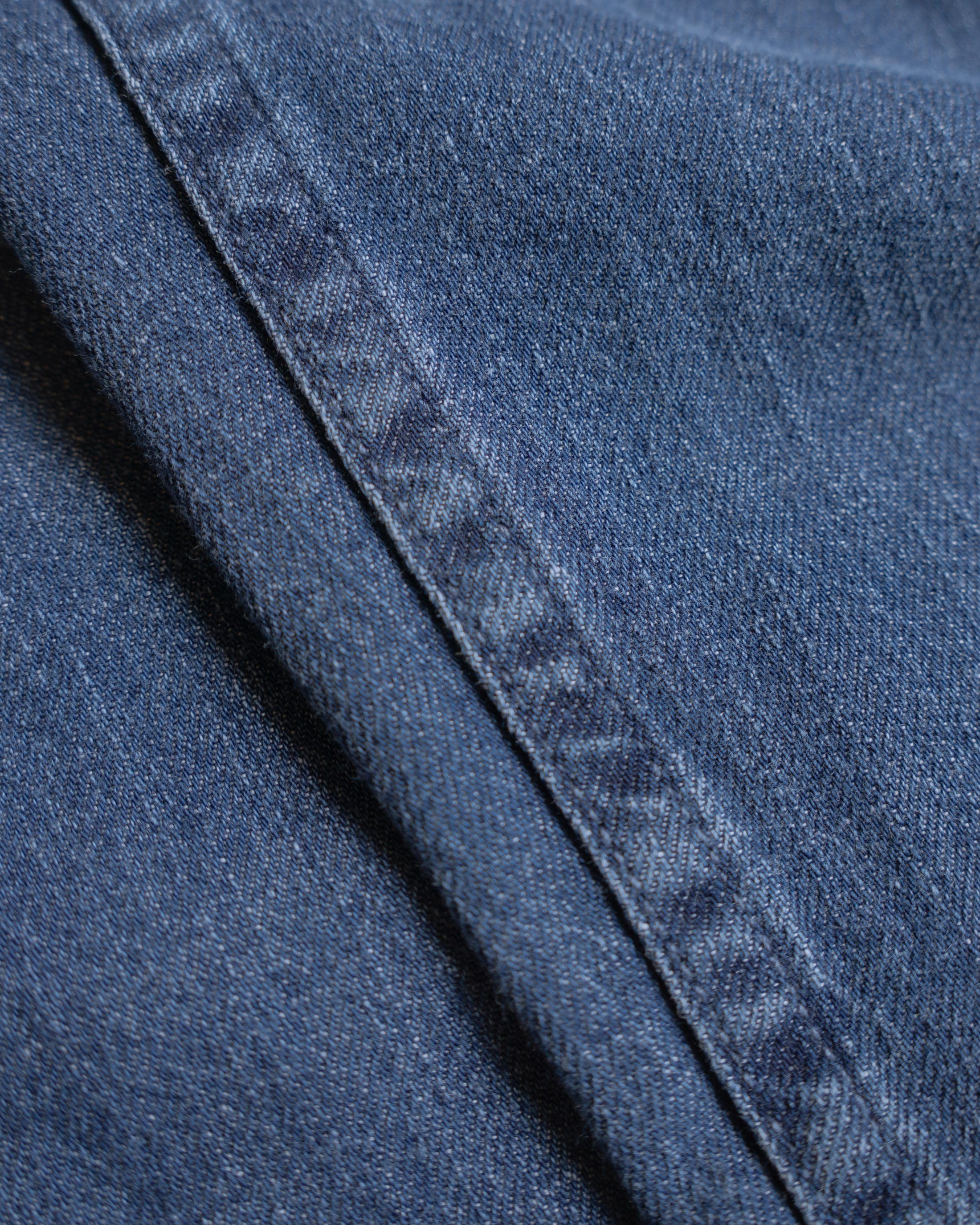 Weite Denim Hose recycelte Baumwolle – Blau