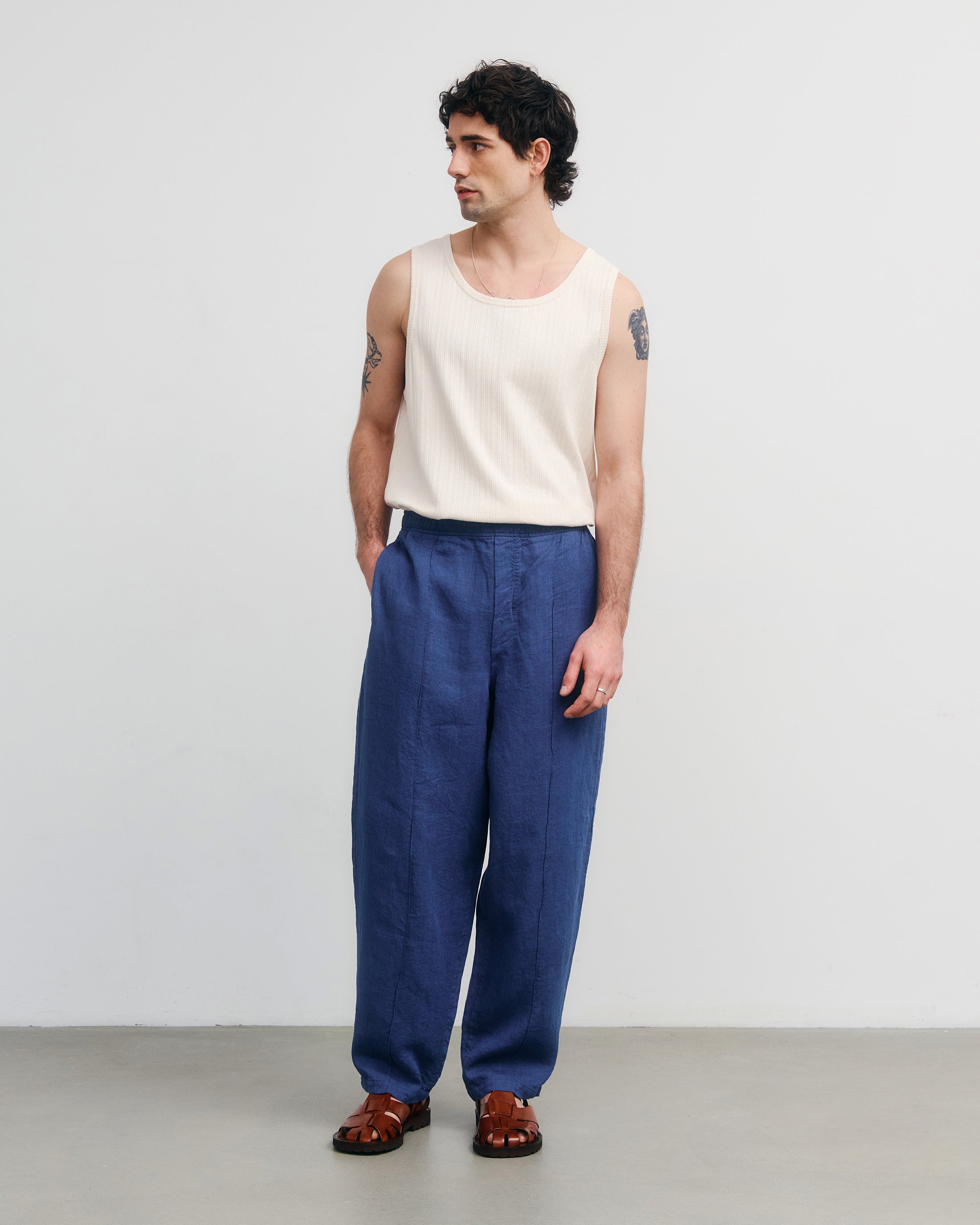 Geripptes Tanktop Bio Baumwolle - Weiß