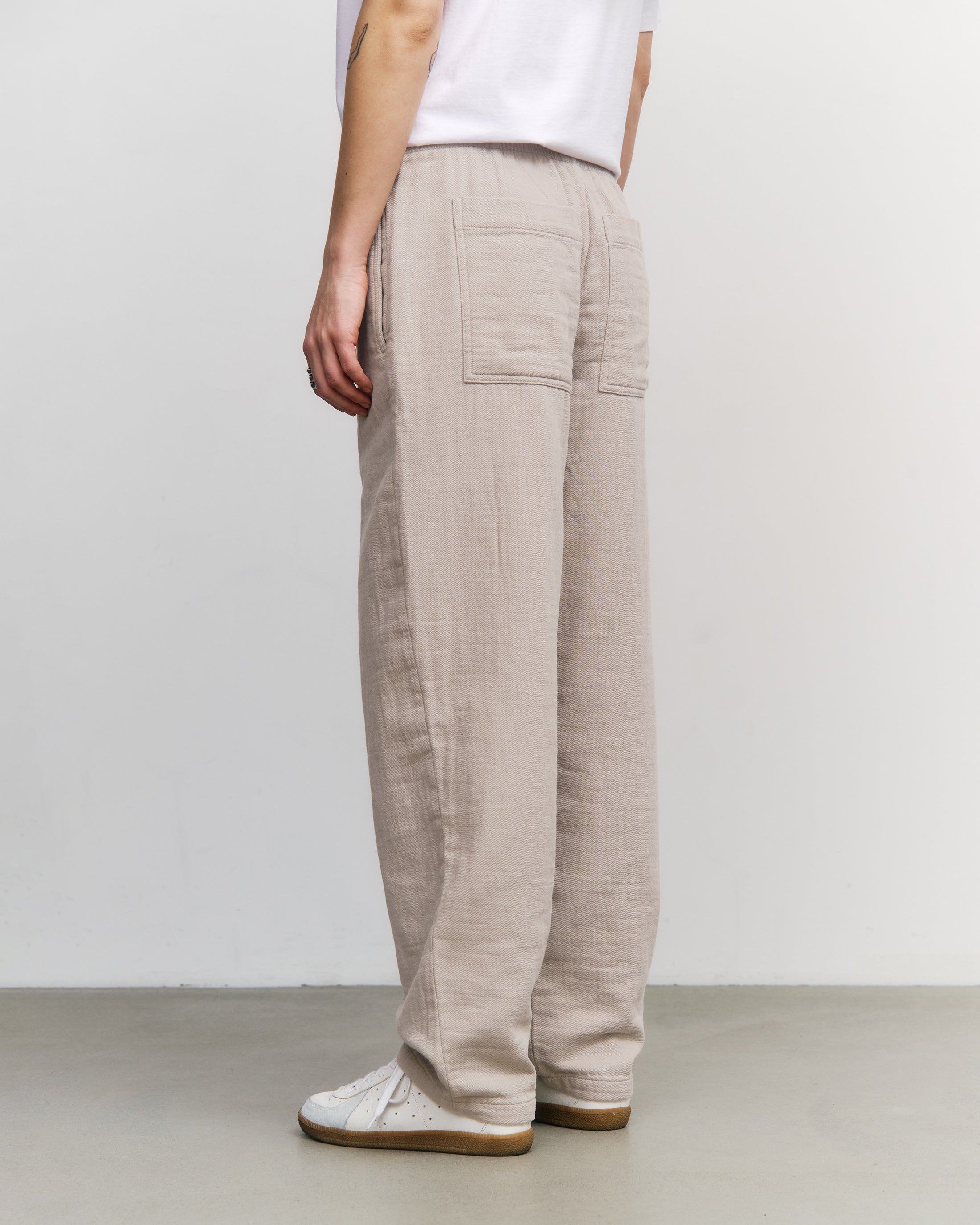Weite Hose Bio Baumwolle - Sand