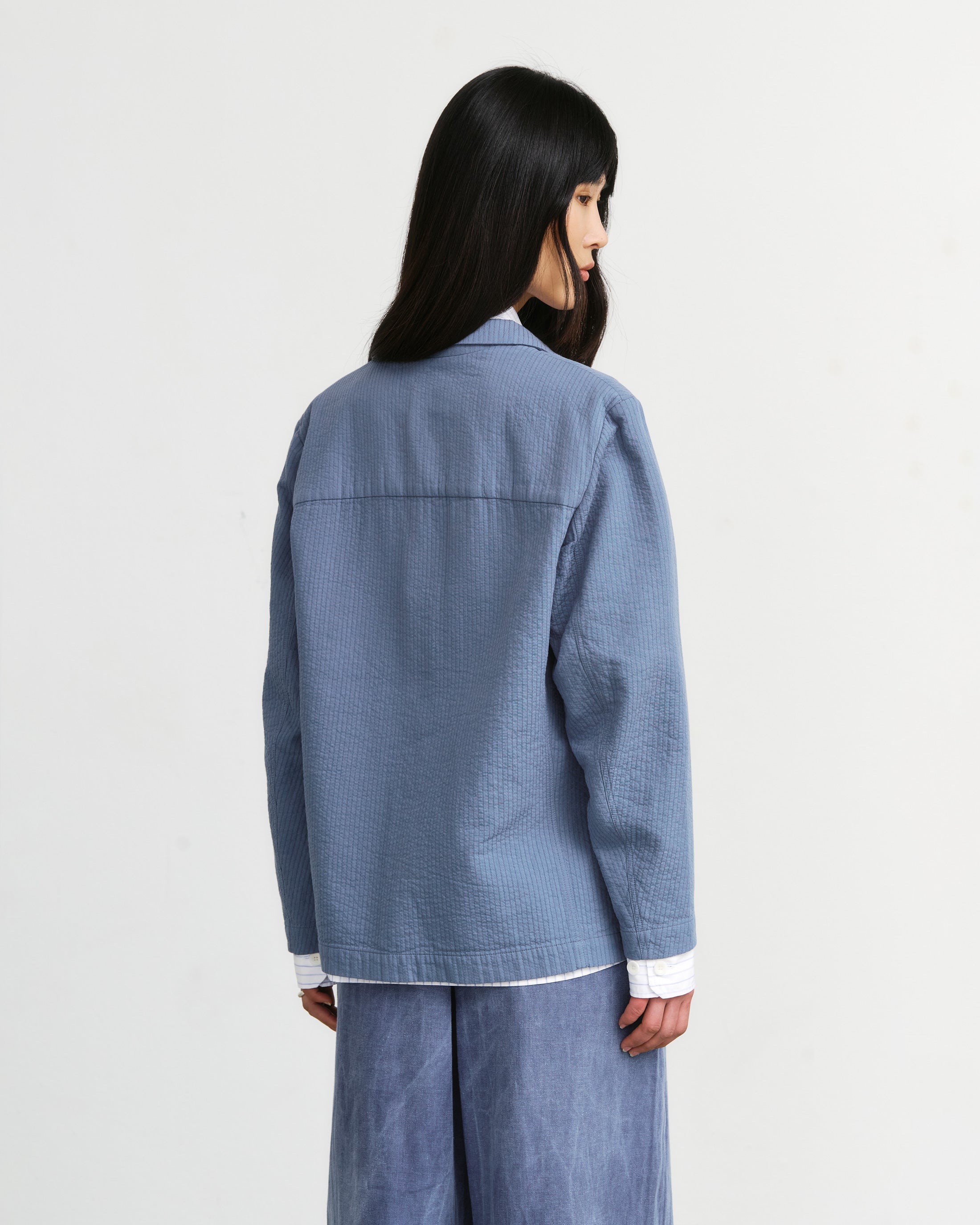 Workwear Blazer Bio Baumwolle - Hellblau