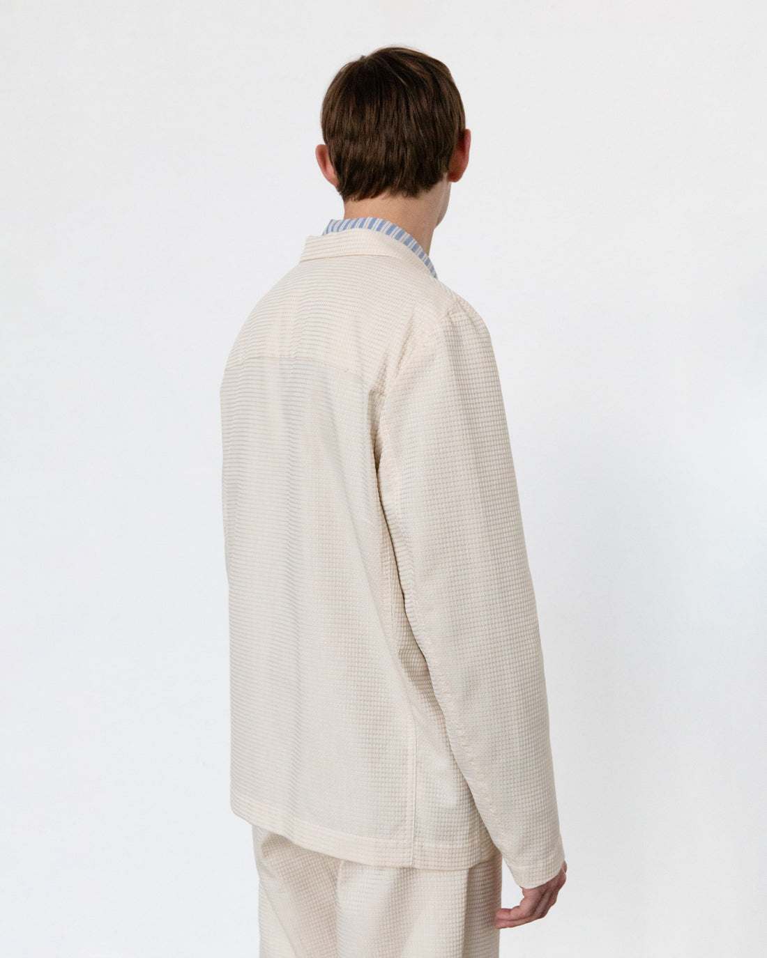 Casual Waffel Blazer Bio Baumwolle - Sand
