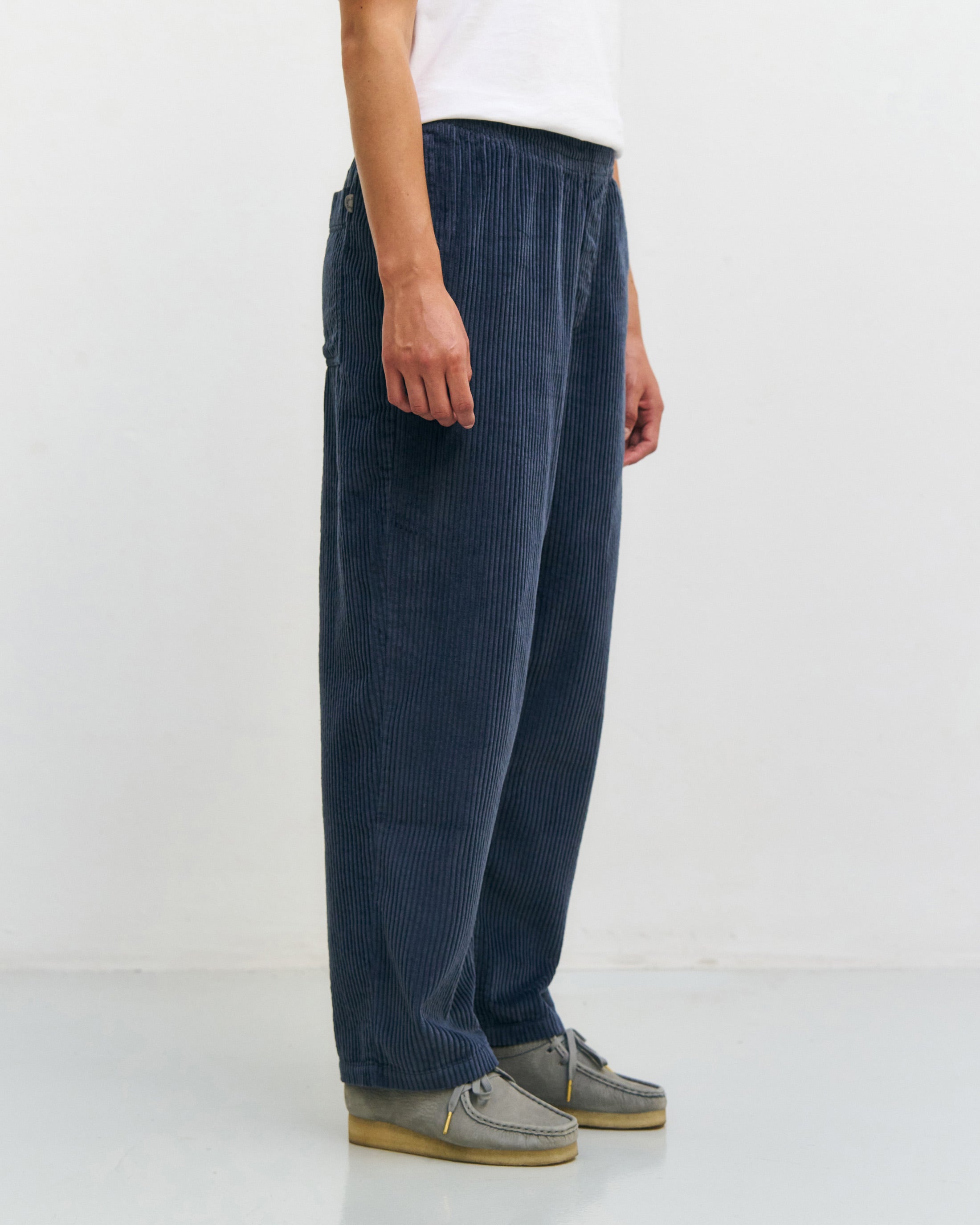 Weite Cord Hose Bio Baumwolle - Blau