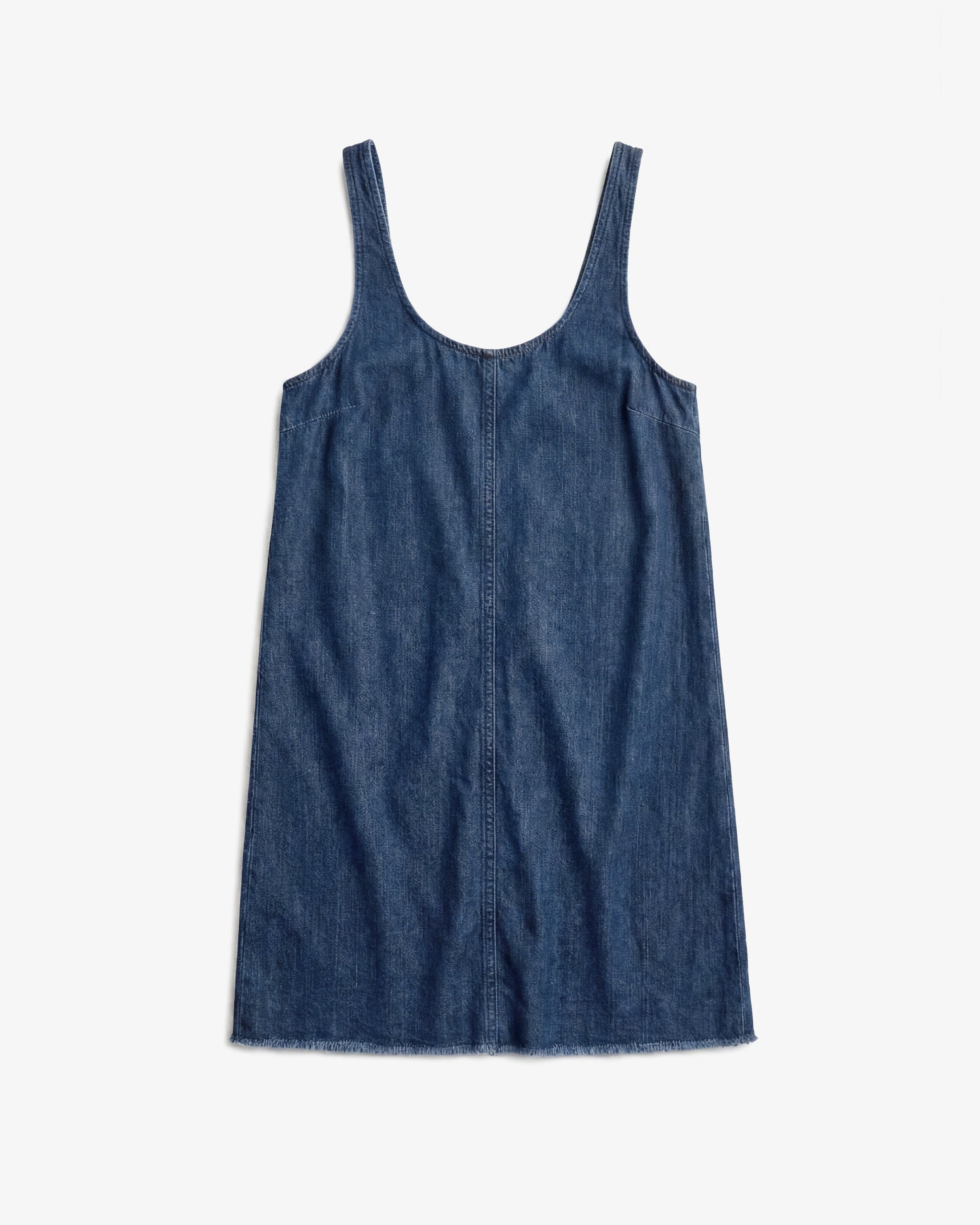 Denim Short Dress Recycled Cotton - Washed Denim