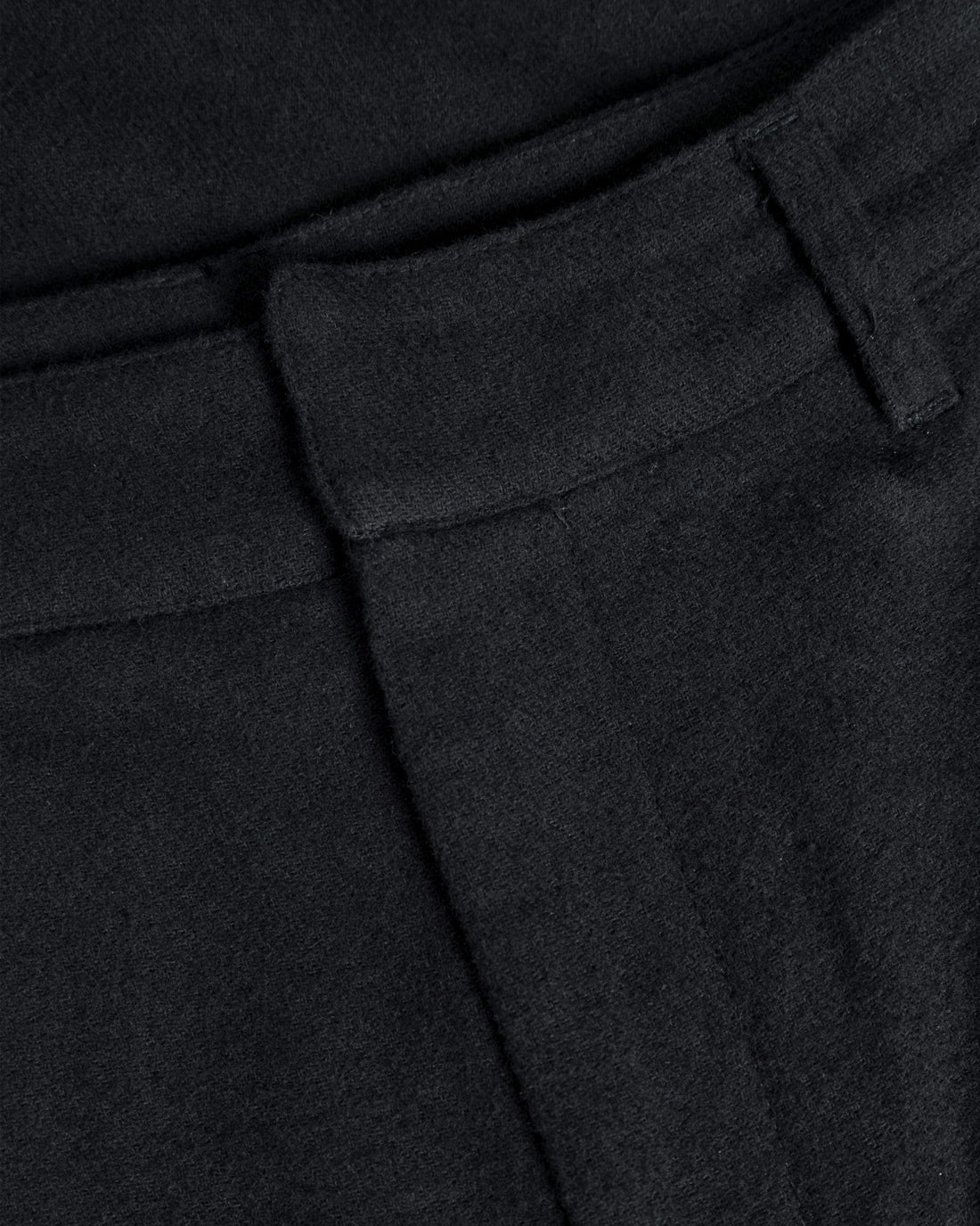 High Waist Flanell Hose Bio Baumwolle - Schwarz