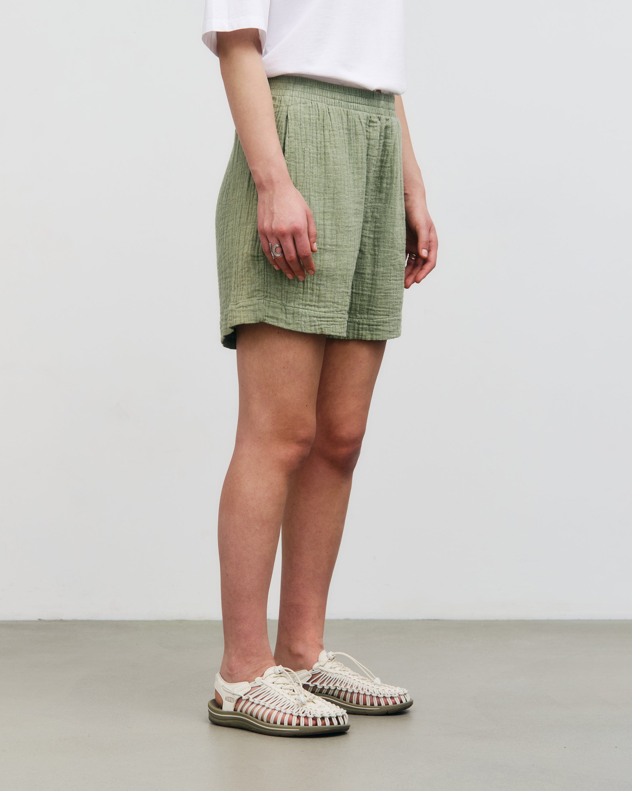 Musselin Shorts Bio Baumwolle - Grün