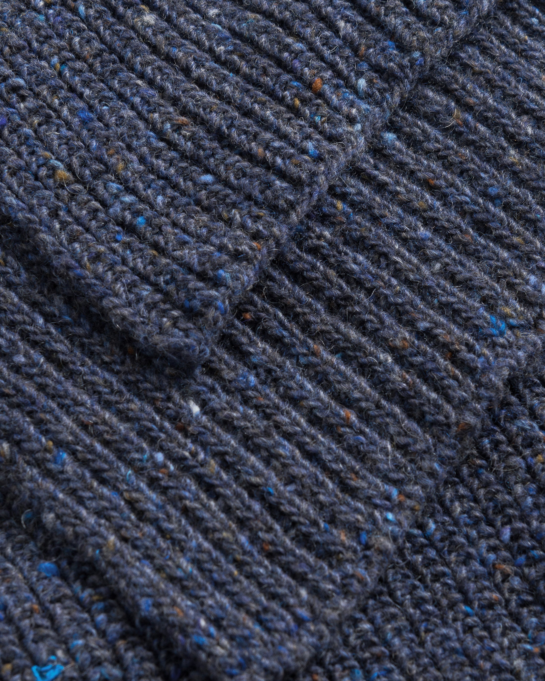 Strick Schal Merinowolle - Blau