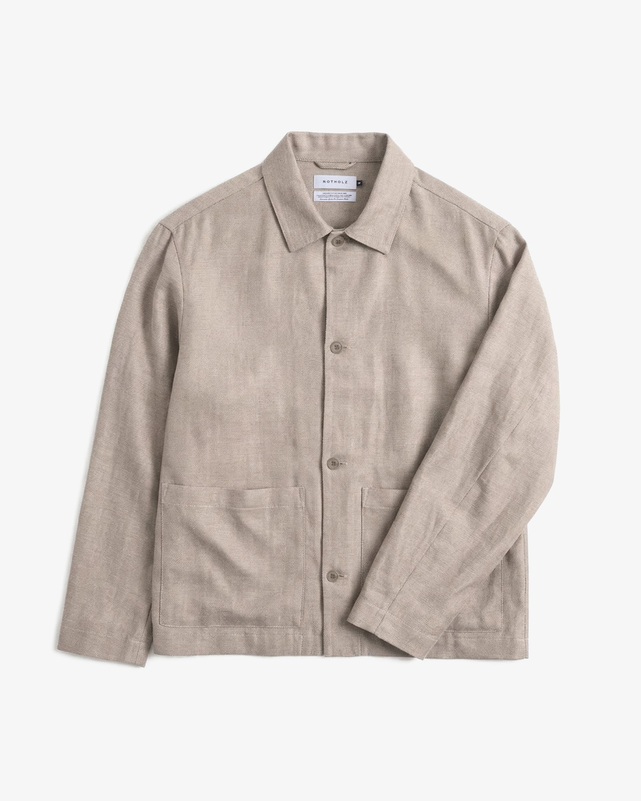 Leichte Workwear Jacke Bio Baumwolle - Sand