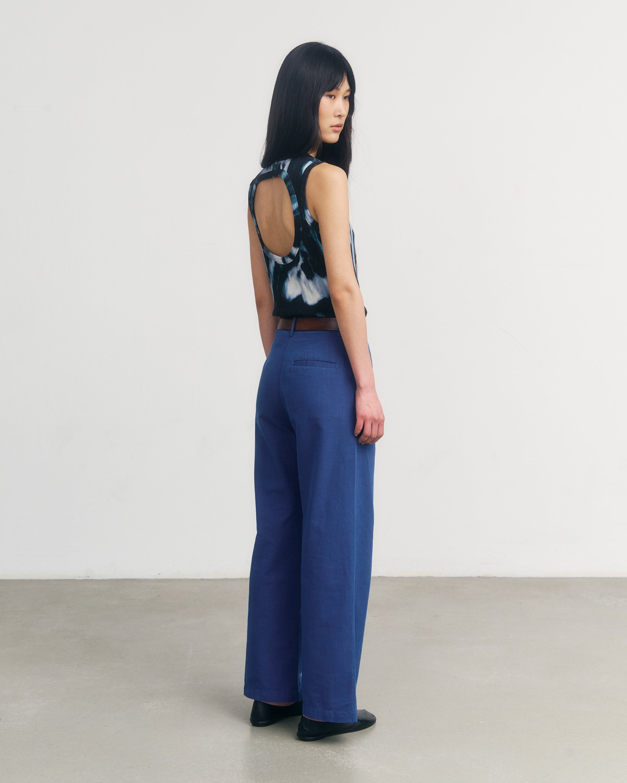 Geripptes Top Bio Baumwolle - Tie Dye