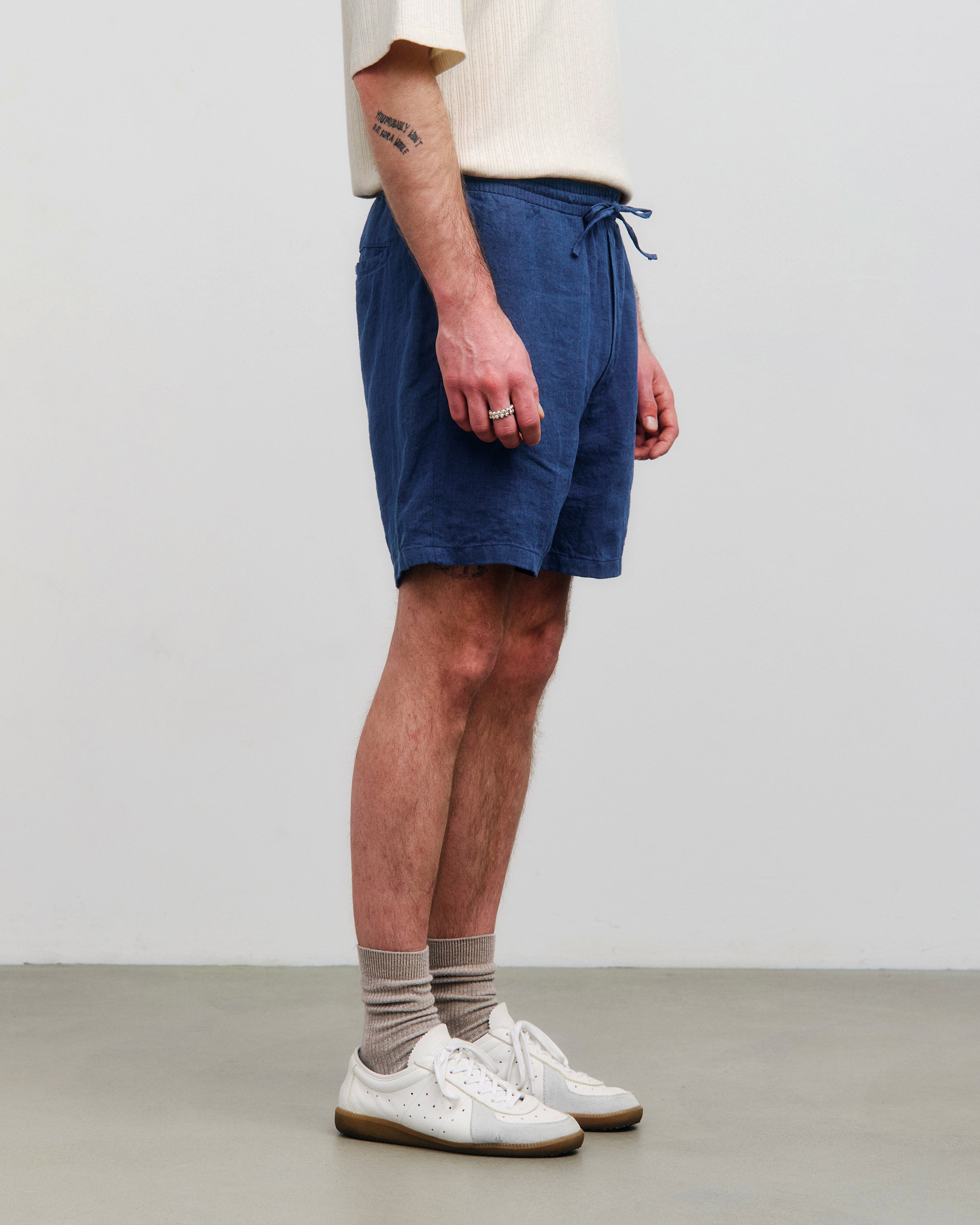 Kurze Hose Bio Baumwolle - Blau