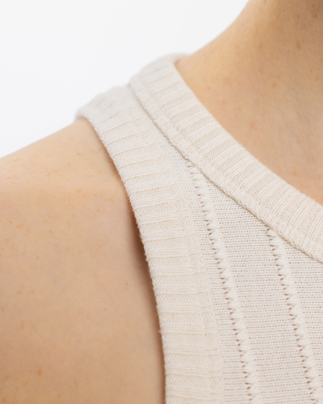 Strick Kleid Bio Baumwolle - Creme