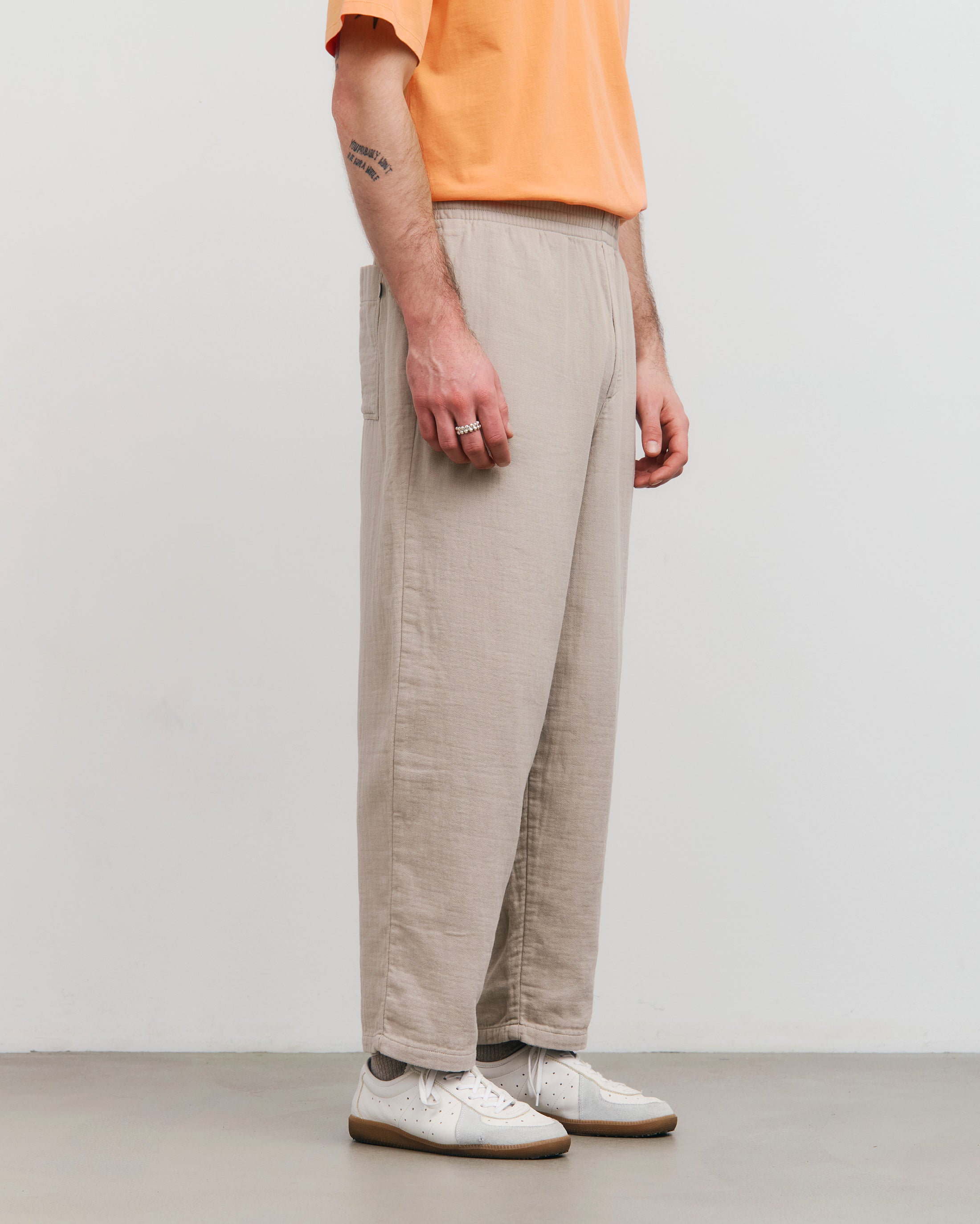 Weite Hose Bio Baumwolle - Sand