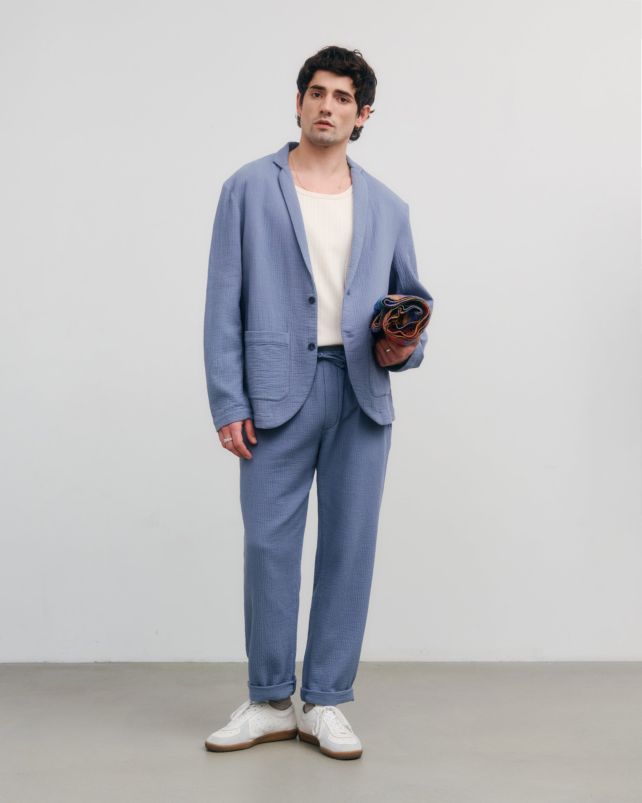 Workwear Blazer Bio Baumwolle - Hellblau