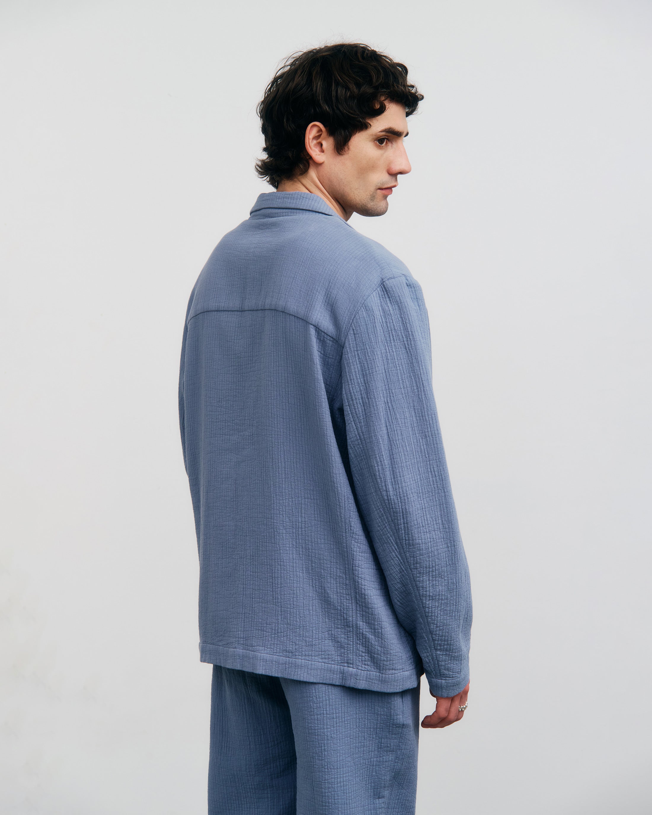 Workwear Blazer Bio Baumwolle - Hellblau